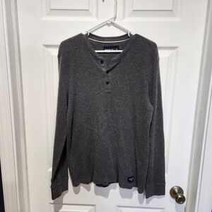 Abercombie Gray Henley Long Sleeve Shirt